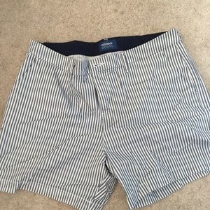 Blue pinstripe shorts Old Navy size 14